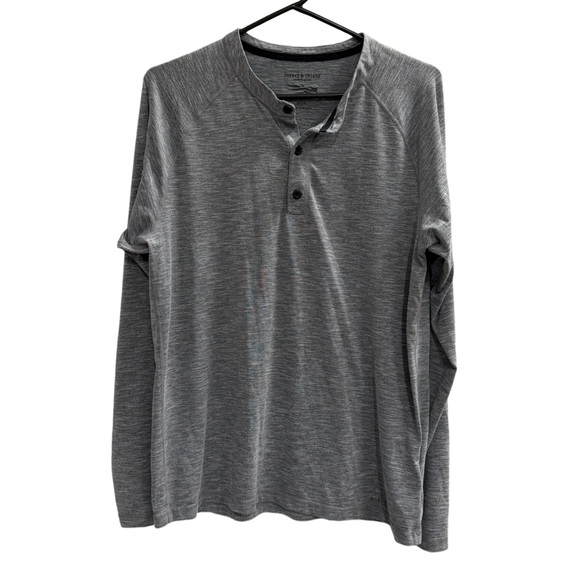 SITKA Insect Shield Repellant Long Sleeve Henley Shirt Gray Heather Size Medium - Picture 2 of 12